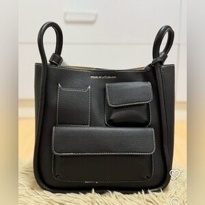 Black Leather Shoulder Bag